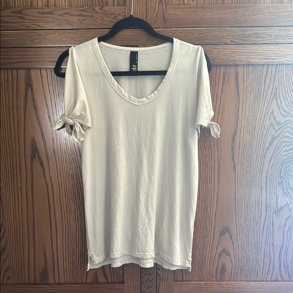 Cream V-Neck Women's Top